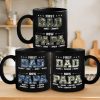 First Dad, Now Papa - Family Personalized Custom Black Mug - Father's Day, Gift For Dad, Grandpa First Dad, Now Papa - Family Personalized Custom Black Mug - Father's Day, Gift For Dad, Grandpa