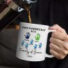 First Father's Day As A Family Of Four Handprints - 3D Inflated Effect Printed Mug, Personalized Mug First Father's Day As A Family Of Four Handprints - 3D Inflated Effect Printed Mug, Personalized Mug