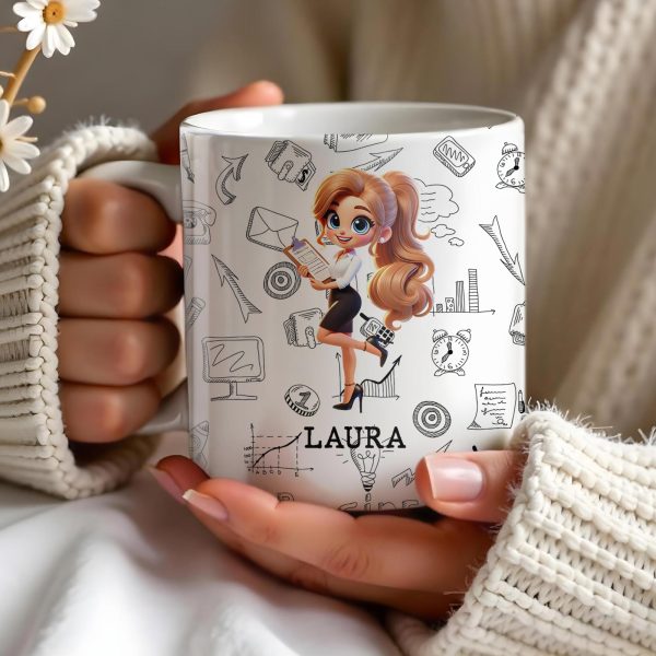 First Of All Run Away Facts Data Destroy Quote With Business Woman - Personalized Custom Coffee Mug - COL073_MG First Of All Run Away Facts Data Destroy Quote With Business Woman - Personalized Custom Coffee Mug - COL073_MG
