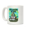 Fish News Anchor Parody Coffee Mug Fish News Anchor Parody Coffee Mug