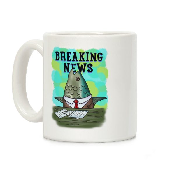 Fish News Anchor Parody Coffee Mug Fish News Anchor Parody Coffee Mug