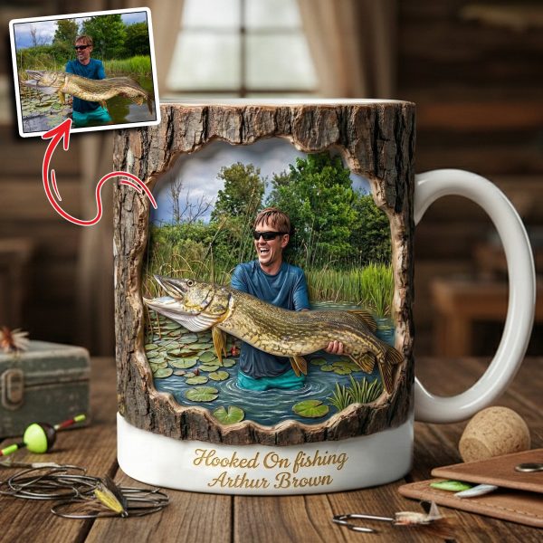 Fishing Coffee Mug Custom Photo Gifts For Fishing Lovers 03HULU311225 Fishing Coffee Mug Custom Photo Gifts For Fishing Lovers 03HULU311225