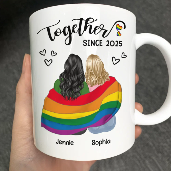Flag Together Since - Personalized Mug Flag Together Since - Personalized Mug