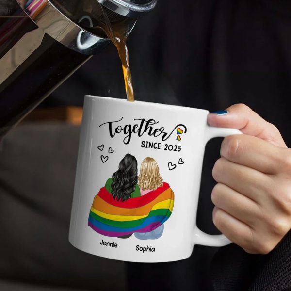 Flag Together Since - Personalized Mug Flag Together Since - Personalized Mug