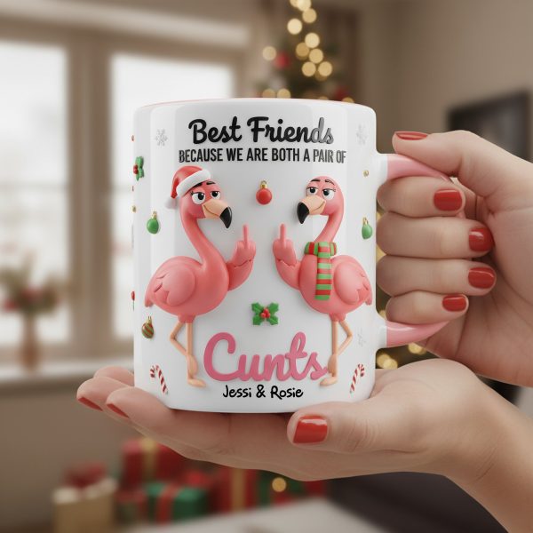 Flamingo Besties Accent Mug - Personalized Gifts For Besties 05NALU151125