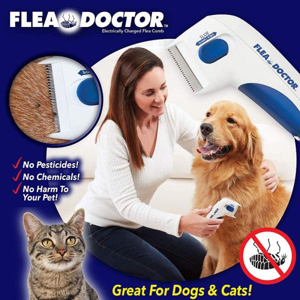 Flea Doctor Electric Flea Comb Vibrating Flea Removal for Pets Flea Doctor Electric Flea Comb Vibrating Flea Removal for Pets