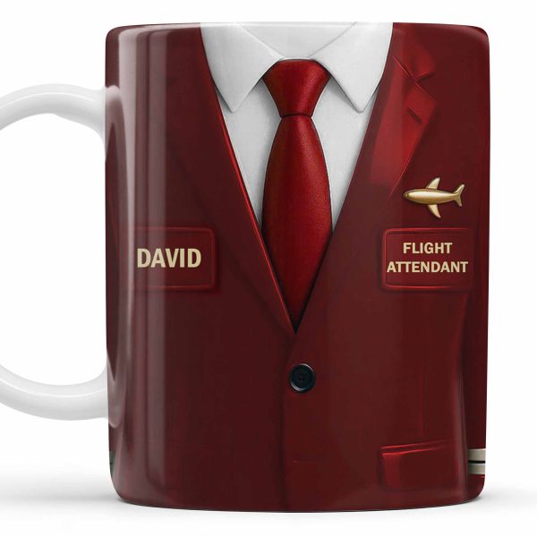 Flight Attendant Style Professional Suit Mug - Personalized Custom Coffee Mug - FAM372_MG Flight Attendant Style Professional Suit Mug - Personalized Custom Coffee Mug - FAM372_MG