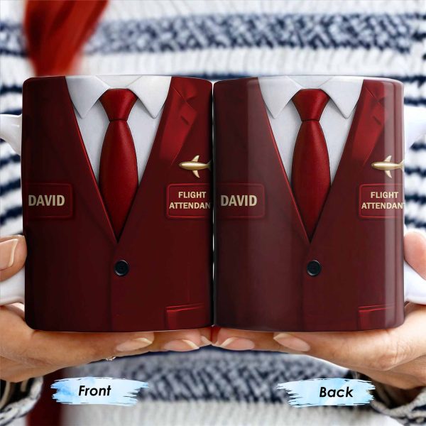 Flight Attendant Style Professional Suit Mug - Personalized Custom Coffee Mug - FAM372_MG Flight Attendant Style Professional Suit Mug - Personalized Custom Coffee Mug - FAM372_MG