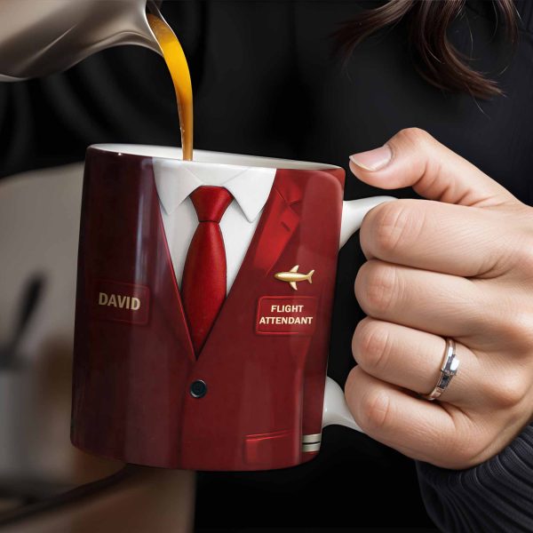 Flight Attendant Style Professional Suit Mug - Personalized Custom Coffee Mug - FAM372_MG Flight Attendant Style Professional Suit Mug - Personalized Custom Coffee Mug - FAM372_MG