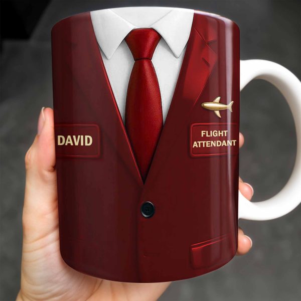 Flight Attendant Style Professional Suit Mug - Personalized Custom Coffee Mug - FAM372_MG Flight Attendant Style Professional Suit Mug - Personalized Custom Coffee Mug - FAM372_MG