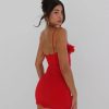 Floral Applique Lace Patchwork Slip Mini Dress Floral Applique Lace Patchwork Slip Mini Dress
