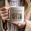 Floral Books Personalized Mug, It's a Good Day To Read a Book Reader Bookwork Gift With Custom Name Floral Books Personalized Mug, It's a Good Day To Read a Book Reader Bookwork Gift With Custom Name