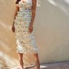 Floral Layered Ruffle Corset Midi Dress Floral Layered Ruffle Corset Midi Dress