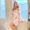 Floral Print Mesh Off Shoulder Long Sleeve Mini Dress With Corset Floral Print Mesh Off Shoulder Long Sleeve Mini Dress With Corset