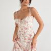Floral Print Tie-Up Strap Flowy Midi Dress Floral Print Tie-Up Strap Flowy Midi Dress