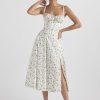 Floral Print Tie-Up Strap Flowy Midi Dress Floral Print Tie-Up Strap Flowy Midi Dress