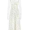 Floral Print Tie-Up Strap Flowy Midi Dress Floral Print Tie-Up Strap Flowy Midi Dress