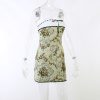 Floral Printed Lace Up Tube Mini Dress Floral Printed Lace Up Tube Mini Dress