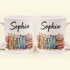 Flower Book Custom Name For Book Lovers - Personalized Mug