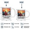 Flower Field A Girl And Her Dog And Cat - Personalized Mug Flower Field A Girl And Her Dog And Cat - Personalized Mug