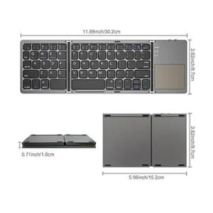 Foldable Wireless Bluetooth Keyboard