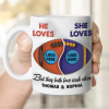 Football Couple Custom Team Logo - Personalized Mug - Gifts For American Football Lover | TM15 HN02 Football Couple Custom Team Logo - Personalized Mug - Gifts For American Football Lover | TM15 HN02