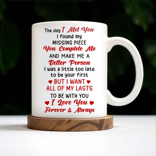 Forever And Always Love Promise With Roses - Personalized Custom Coffee Mug - CPL091_MG