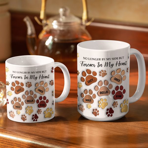 Forever In My Heart - Memorial Gift For Dog Lovers, Cat Lovers - 3D Inflated Effect Printed Mug, Personalized White Edge-to-Edge Mug Forever In My Heart - Memorial Gift For Dog Lovers, Cat Lovers - 3D Inflated Effect Printed Mug, Personalized White Edge-to-Edge Mug