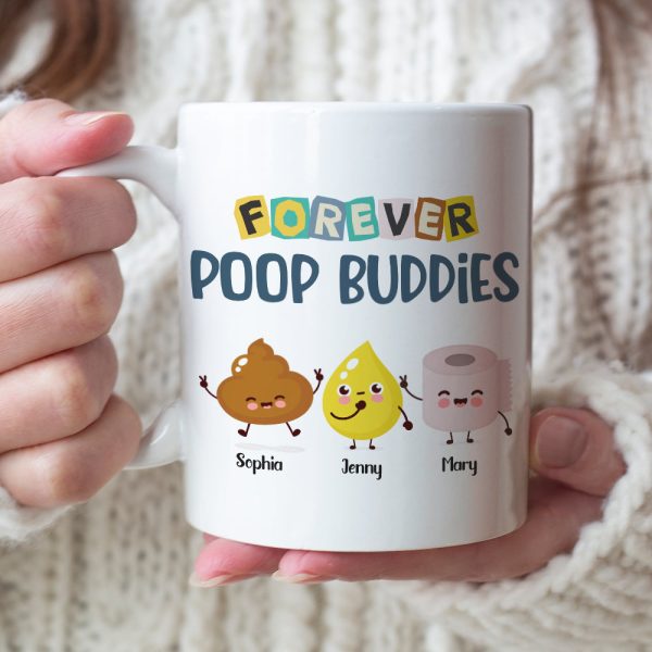 Forever Poop Buddies-Gift For Friends- Personalized Coffee Mug- Friends Poop Mug Forever Poop Buddies-Gift For Friends- Personalized Coffee Mug- Friends Poop Mug