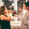 Forever Preserved Rose in Heart Glass Dome with LED Light for Valentine and Special Occasions