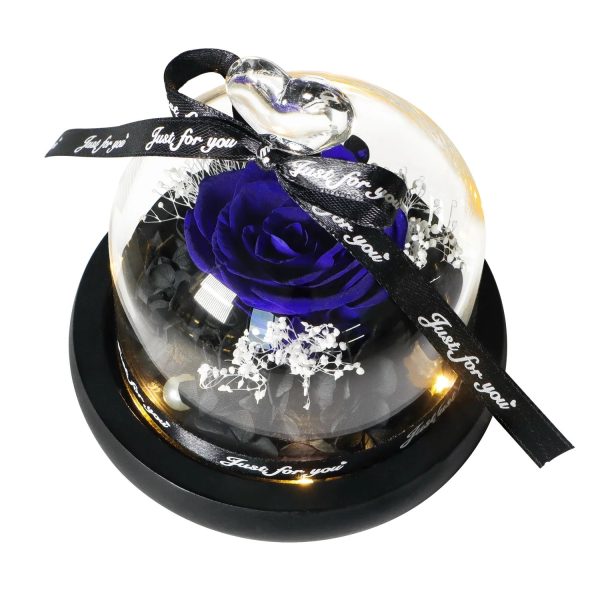 Forever Rose in Glass Dome with LED Light for Valentine and Special Occasions Forever Rose in Glass Dome with LED Light for Valentine and Special Occasions