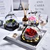 Forever Rose in Glass Dome with LED Light for Valentine and Special Occasions Forever Rose in Glass Dome with LED Light for Valentine and Special Occasions