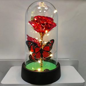 Forever Rose LED in Glass Dome – Romantic Gift for Mom or Wife