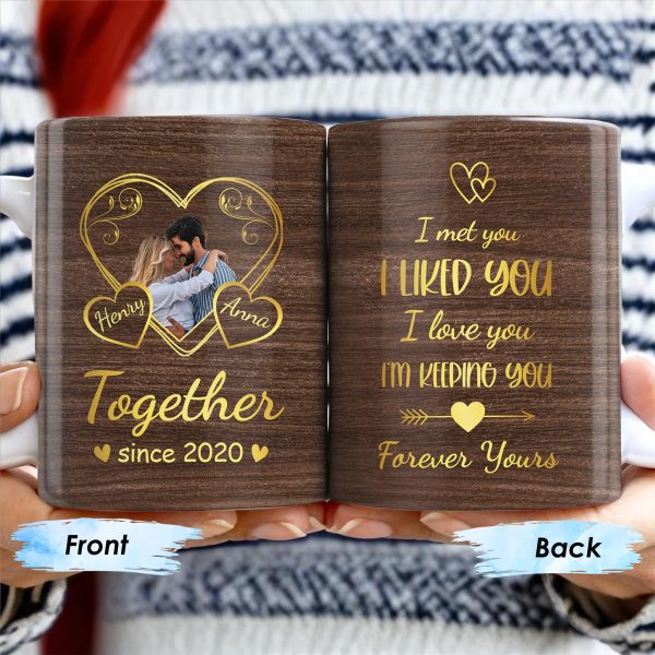 Forever Yours Romantic Heart Quote - Personalized Custom Coffee Mug - CPL152_MG Forever Yours Romantic Heart Quote - Personalized Custom Coffee Mug - CPL152_MG