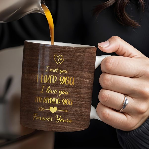 Forever Yours Romantic Heart Quote - Personalized Custom Coffee Mug - CPL152_MG Forever Yours Romantic Heart Quote - Personalized Custom Coffee Mug - CPL152_MG