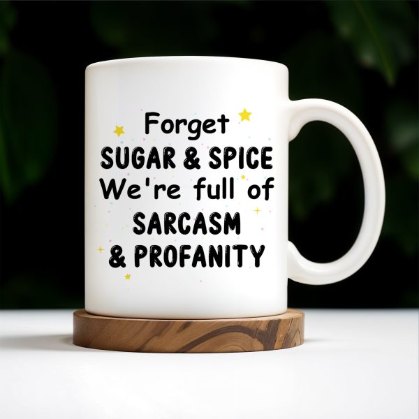 Forget Sugar & Spice Mug Featuring Unicorns & Stars - Personalized Custom Coffee Mug - COL033_MG Forget Sugar & Spice Mug Featuring Unicorns & Stars - Personalized Custom Coffee Mug - COL033_MG