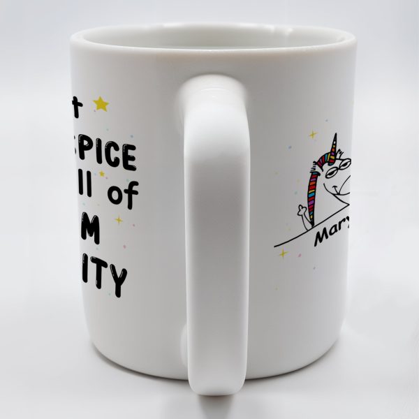 Forget Sugar & Spice Mug Featuring Unicorns & Stars - Personalized Custom Coffee Mug - COL033_MG Forget Sugar & Spice Mug Featuring Unicorns & Stars - Personalized Custom Coffee Mug - COL033_MG