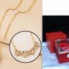 Four-Leaf Clover & Heart Necklace Gift Set - Dainty Gold Jewelry Four-Leaf Clover & Heart Necklace Gift Set - Dainty Gold Jewelry