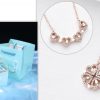 Four-Leaf Clover & Heart Necklace Gift Set - Dainty Gold Jewelry Four-Leaf Clover & Heart Necklace Gift Set - Dainty Gold Jewelry