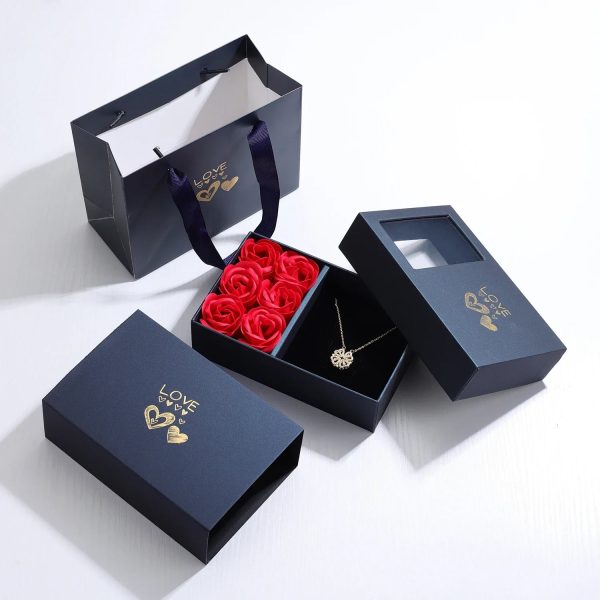 Four Leaf Clover Heart Necklace in Gift Box Four Leaf Clover Heart Necklace in Gift Box