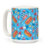 Fourth of July Wieners Pattern Coffee Mug Fourth of July Wieners Pattern Coffee Mug
