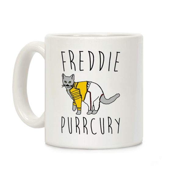 Freddie Purrcury Cat Parody Coffee Mug Freddie Purrcury Cat Parody Coffee Mug