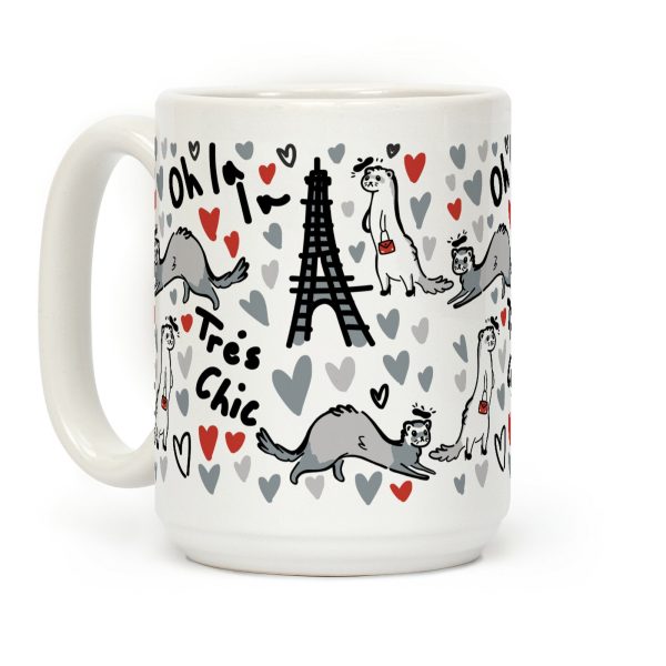 French Fashion Model Ferrets Coffee Mug French Fashion Model Ferrets Coffee Mug