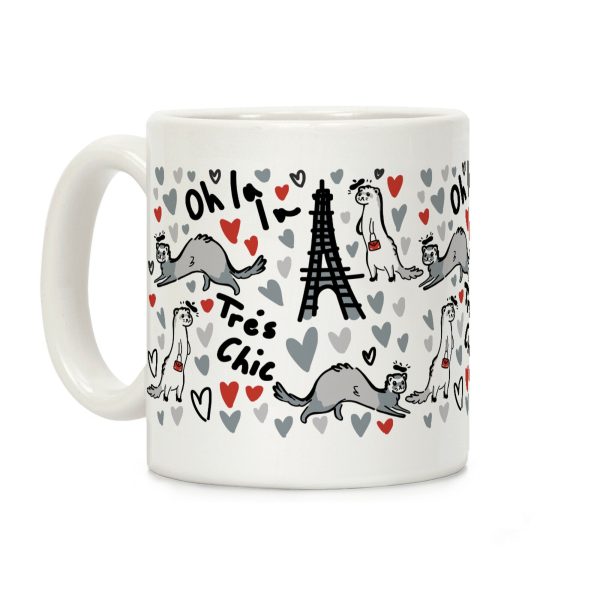 French Fashion Model Ferrets Coffee Mug French Fashion Model Ferrets Coffee Mug