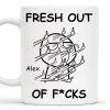 Fresh Out Of Cares Scribble Art Design - Personalized Custom Coffee Mug - COL031_MG