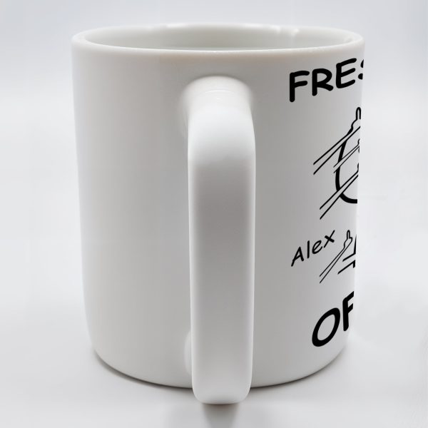 Fresh Out Of Cares Scribble Art Design - Personalized Custom Coffee Mug - COL031_MG