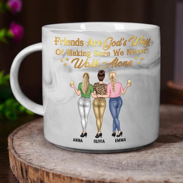 Friend Is God's Way - Personalized Marble Mug Friend Is God's Way - Personalized Marble Mug