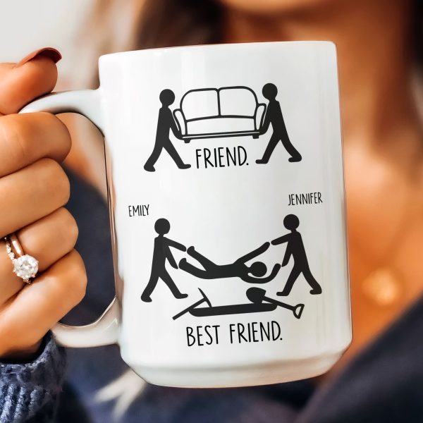 Friend Vs Best Friend Funny - Personalized Mug Friend Vs Best Friend Funny - Personalized Mug