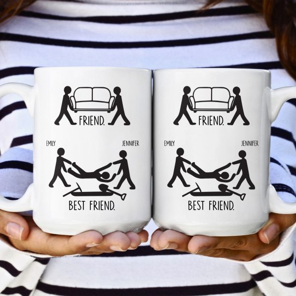 Friend Vs Best Friend Funny - Personalized Mug Friend Vs Best Friend Funny - Personalized Mug