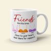 Friends Are Like Bras, Gift For Friends, Personalized Mug, Bras Friendship Mug Friends Are Like Bras, Gift For Friends, Personalized Mug, Bras Friendship Mug